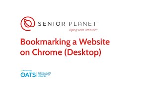 Bookmarking a Website on Chrome Desktop [upl. by Megen]