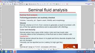 المحاضرة 4 seminal fluid analysis [upl. by Mich]