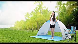 Anti UV Beach Tent Pop Up Open Camping Tent for Fishing Hiking Outdoor [upl. by Atinram973]