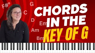 Key of G How to Form and Play Chords on Piano for beginners Piano Tutorial [upl. by Nedla836]