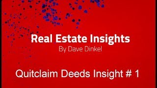 Quitclaim Deeds For Real Estate Explained [upl. by Olshausen607]