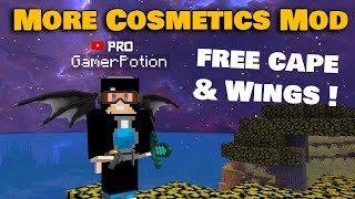 MoreCosmetics Mod 189 1182  Get Free Cape amp Wings Cosmetic Mod Minecraft Java [upl. by Unni]