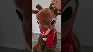 Rudolph the Red Nosed Reindeer Plush 21quot Sings Nose Lights Up  50th Anniversary [upl. by Eirol]