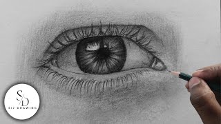 Realistic Eyes drawing technique  Hyper Realistic Eye drawing tacqunic for beginners [upl. by Ahsias]