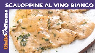 SCALOPPINE AL VINO BIANCO E PREZZEMOLO Secondo piatto facile e veloce [upl. by Oicinoid]