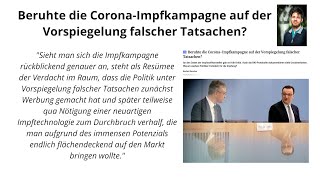 Beruhte die CoronaImpfkampagne auf der Vorspiegelung falscher Tatsachen [upl. by Toulon]