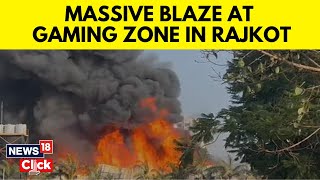 Rajkot TRP Game Zone News  Massive Fire Erupts At TRP Game Zone In Rajkot  Rajkot Live News  N18V [upl. by Ardnalak]