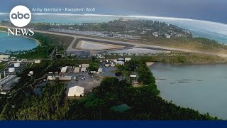 Extreme waves hit US Army base in the Marshall Islands [upl. by Iran721]