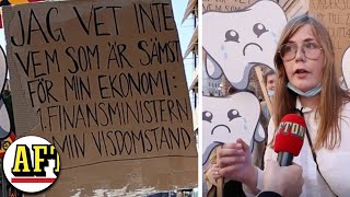 Protesterar mot tandvården för unga quotLäskiga siffror för nån med CSNquot [upl. by Chaffee381]