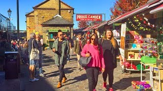 LONDON WALK  Camden Town incl Camden Market Lock and High Street  England [upl. by Anastasius366]