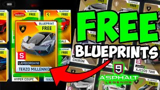 How To Get BLUEPRINTS For FREE in Asphalt 9 New Glitch [upl. by Elacsap]