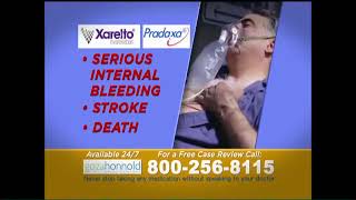 GOZA HONNOLD TRIAL LAWYERS TV COMMERCIAL XARELTO AND PRADAXA ISPOTTV [upl. by Attenaz]