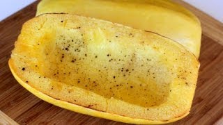 ROASTED SPAGHETTI SQUASH  how to roast spaghetti squash [upl. by Jamel]