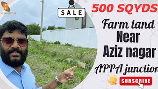 500 Syd Farm Plot For Sale at Aziz Nagar APPA Junction Moinabad  Farm House for Sale Hyderabad [upl. by Nerro]