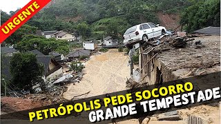 FORTES CHUVAS CAUSAM ENORMES PREJUÍZOS EM PETRÓPOLIS NO RIO DE JANEIRO [upl. by Atiuqcir]