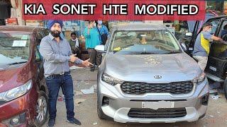 KIA SONET HTE MODIFIED  CENTRAL LOCKING  AUTOFORM SEAT COVER AND MANY ACCESSORIES [upl. by Haidebej]