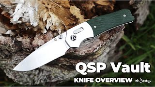 QSP Vault Glyde Lock Folding Knife 5Minute Review  Jimping with Jacrispy [upl. by Pittel]