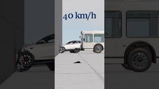 Tesla Model 3 vs Bus 300 kmh Crash Test Beamng Drive [upl. by Ahsercal]