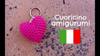 Cuoricino portachiavi Amigurumi  World Of Amigurumi [upl. by Aleel515]