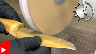 Knife Sharpening DIY MDF Wheel shorts [upl. by Aidnac]