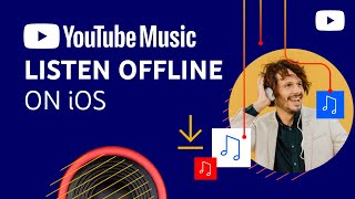 Download music to listen offline with YouTube Music iOS [upl. by Ainud648]