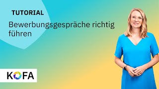 Bewerbungsgespräche richtig führen [upl. by Acisey]