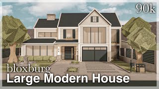 Bloxburg  Large Modern House Speedbuild exterior [upl. by Eisor835]