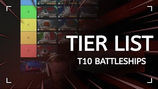 WOWS Best T10 Battleships  Tier List [upl. by Berlyn]