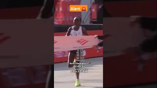 Womens marathon world record alert 🚨 ruth Chepngetich marathon kenya world record [upl. by Ahsekal934]