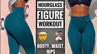 HOURGLASS FIGURE WORKOUT  Small Waist Butt  Curver Hips2 Weeks ChallengeNo Equipment [upl. by Eltsyrhc]