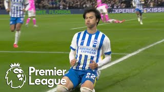 Kaoru Mitoma heads Brighton 10 in front of Southampton  Premier League  NBC Sports [upl. by Dnaleel663]