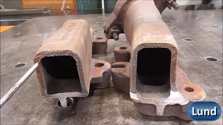 Difficult Cast Iron Exhaust Manifold Welding Repair [upl. by Ikir741]