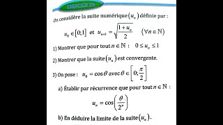 suites numériques 2 bac SM Ex 29 page 103 Almoufid [upl. by Mensch]