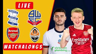 Birmingham City vs Bolton Wanderers amp Arsenal vs Shakhtar Donetsk  Live Football with Denveloper [upl. by Alol]