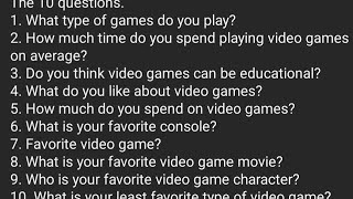 10 Video Game Questions Tylord Edition [upl. by Tabbitha]