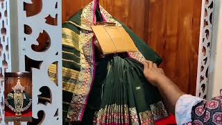 kolhapur mahalaxmi saree draping [upl. by Eikkin]