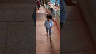 Four years old girl climbing alipiri steps at tirupati shorts [upl. by Alauqahs653]