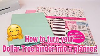 How to turn your Dollar Tree binder into a planner  Planning With Eli [upl. by Enrol]