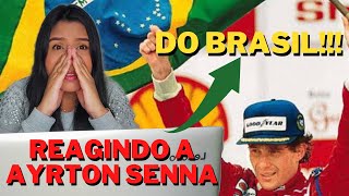 GRINGA REAGINDO A AYRTON SENNA  HERÓI BRASILEIRO [upl. by Wolliw]