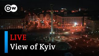 LIVE View of Kyiv as Russia launches major Ukraine invasion  DW News [upl. by Anilra610]