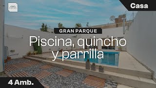 EXCELENTE casa con PISCINA QUINCHO y PARRILLA [upl. by Phylys150]