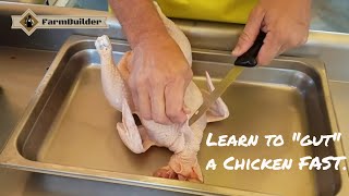 Chicken Evisceration Tutorial 30 second method chicken butchering pasturedpoultry [upl. by Odranoel]