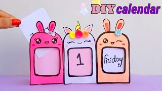 How to make a cute desk calendar  diy calendar  paper Mini calendar paper crafts for school  DIY [upl. by Kylah]