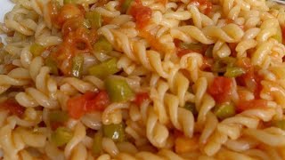 SEBZELİ SOSLU MAKARNA TARİFİ pasta with vegetables [upl. by Aekahs]