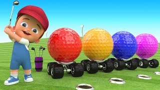 Golf Balls 3D for Kids Children Toddlers Games  Little Baby Fun Play Golf Game Learning Colors [upl. by Iztim]