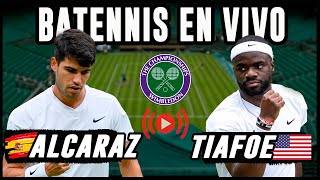 Alcaraz vs Tiafoe  Wimbledon  Reacción en vivo [upl. by Ralip]