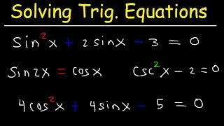 Solving Trigonometric Equations By Factoring amp By Using Double Angle Identities [upl. by Drolyag]