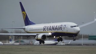 Pilot Applies Reverse Thrust in Middair on landing at Stansted Airport [upl. by Lon]