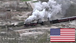 American S160 SUPER POWER including triple heading on the Churnet Valley Railway [upl. by Yedorb]