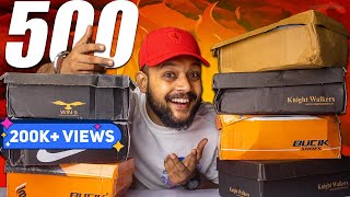 UNBOXING 7 BUDGET SHOESSNEAKERS UNDER Rs500 🔥 Shoes Haul Review 2022 [upl. by Karb]